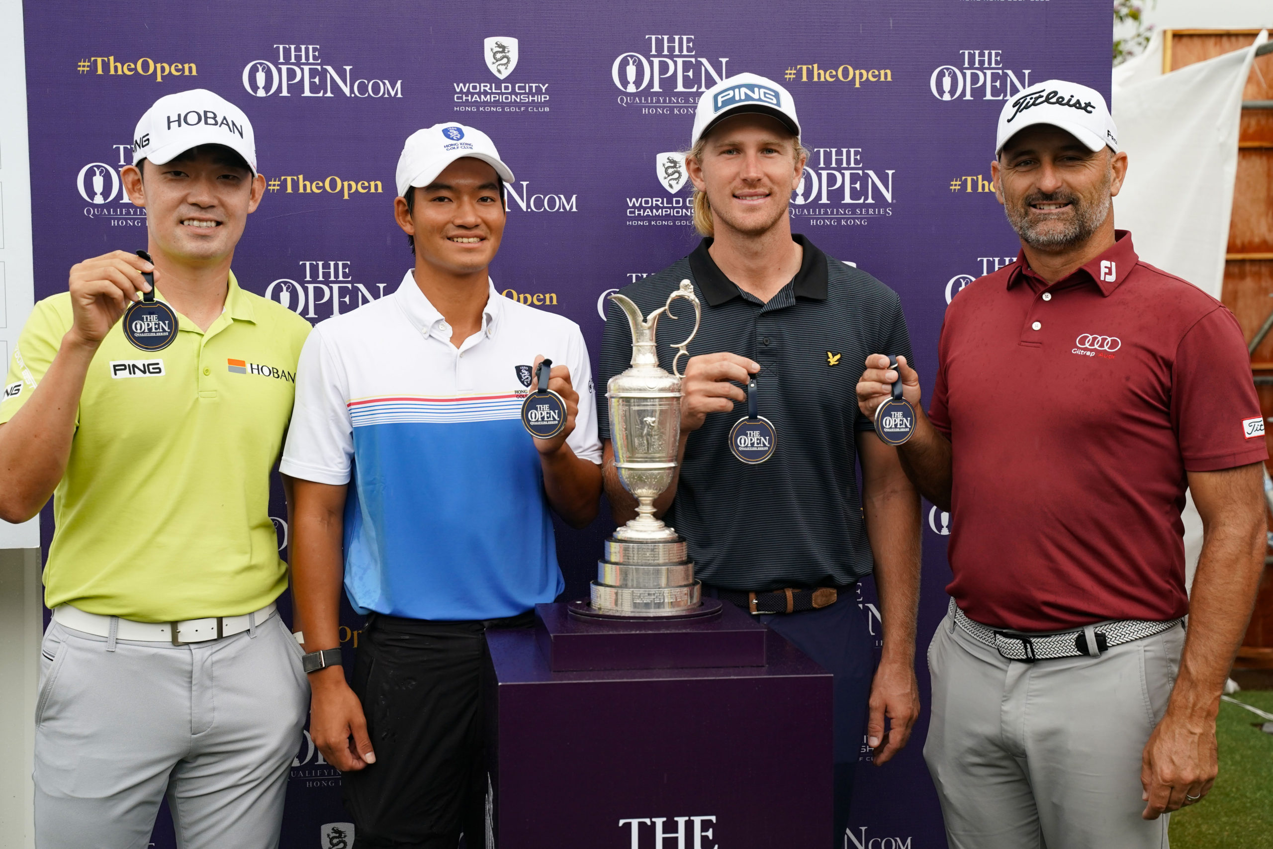 タイチ・コウ（左から2番目）ら4人が全英オープンの出場権を獲得（写真・Getty Images）